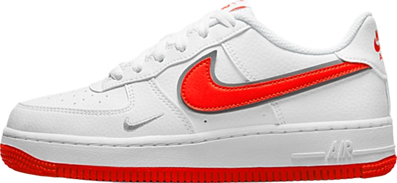 Nike Air Force 1 SE GS 'Mini Swoosh - White Habanero Red' - 38 (ARCHIVE)