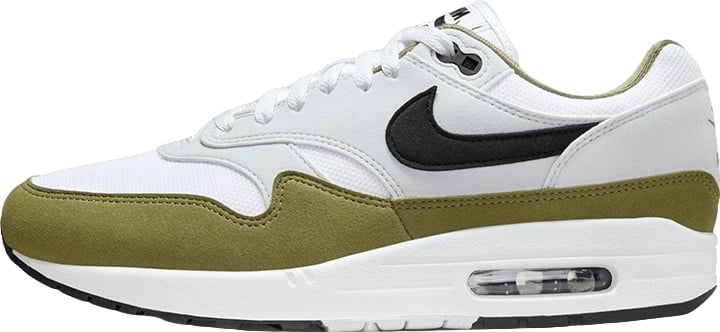 Nike Air Max 1 White Black Medium Olive 'White Black Green'
