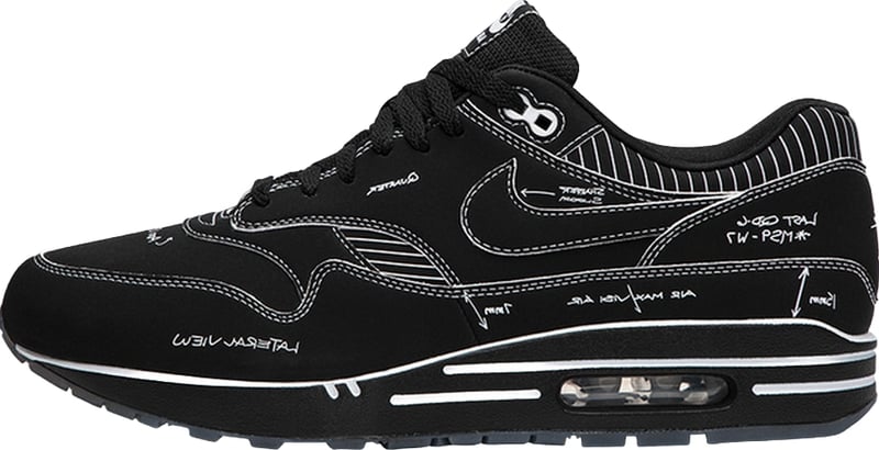 Nike Air Max 1 Tinker Sketch to Shelf Black 'Black White'