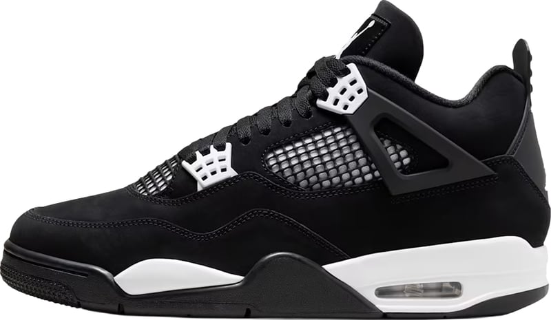 Jordan 4 Retro White Thunder 'Black White'