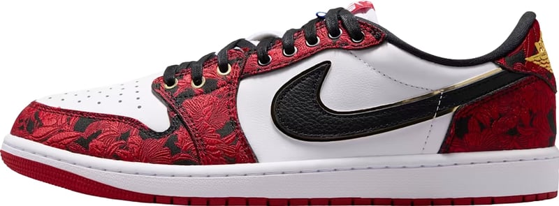 Jordan 1 Retro Low OG Last Dance At The Garden 'Black Red White'