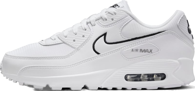Air Max 90 'White Black Outlined Swoosh'