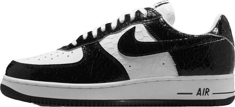 Nike Air Force 1 Low Cracked Leather 'Black White'