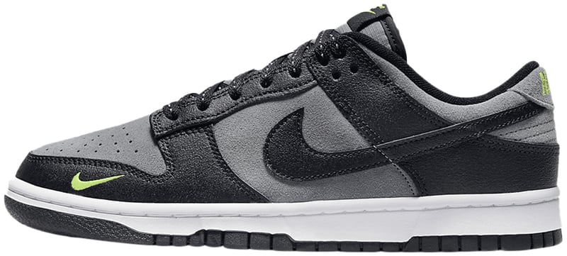 Nike Dunk Low 'Zwart Cool Grijs Volt Mini Swoosh'