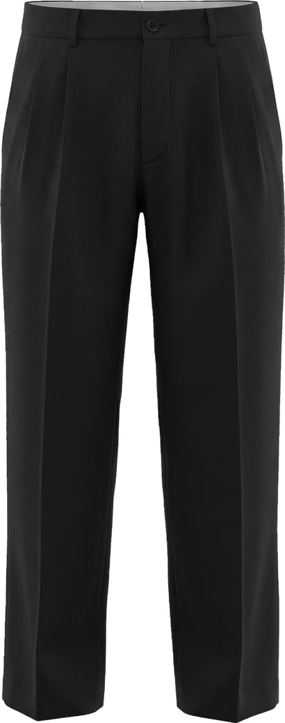 Wool pants with pleats