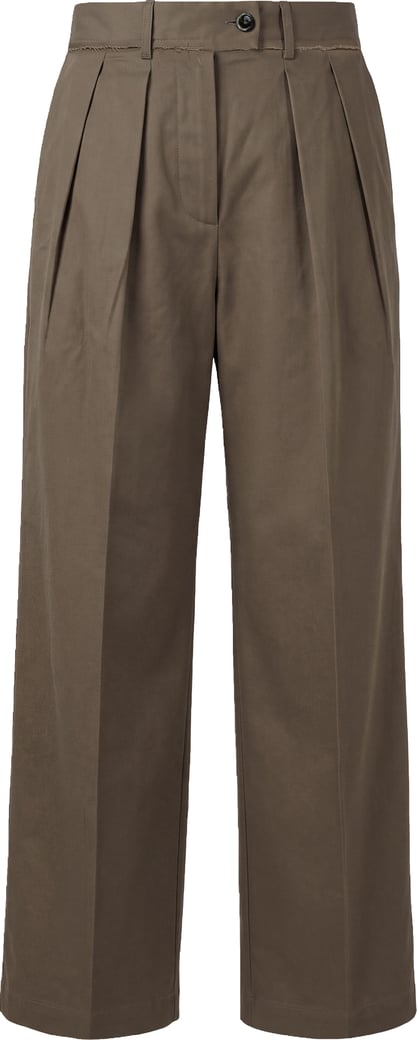 Trousers with creases in cotton