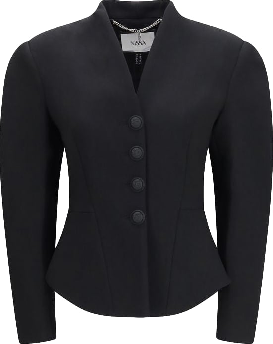 Nissa Black Polyester Jacket