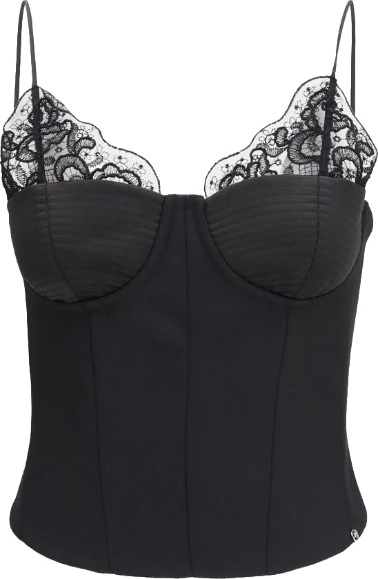 Nissa Black Polyester Shirt