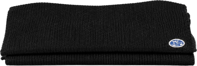 North Sails Black Cotton Men Scarf