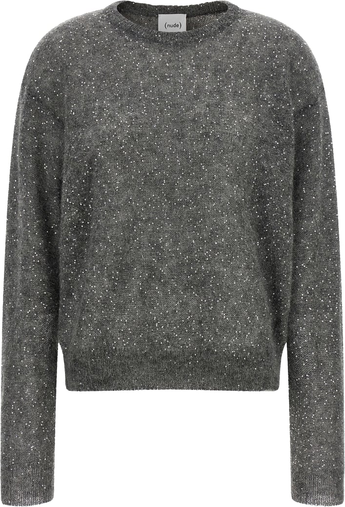 Nude Micro Sequin Sweater