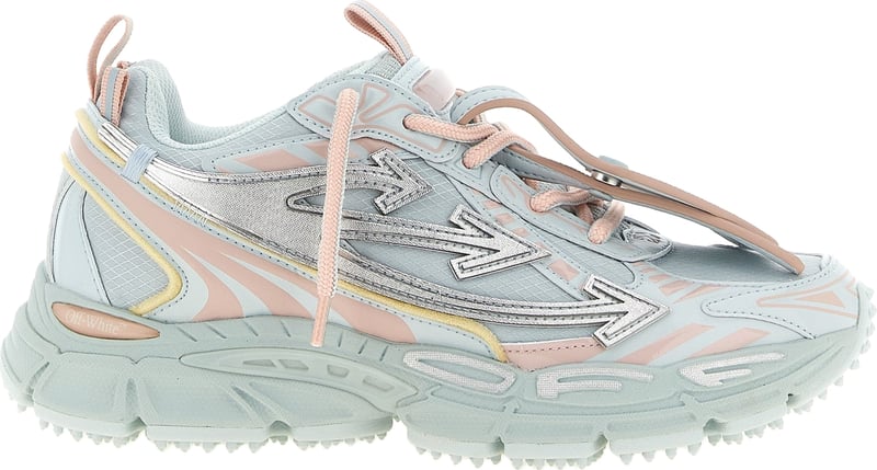 Off-White Blue Polyethylene Athletic Sneakers
