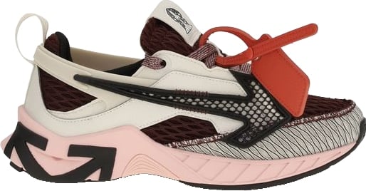 Off-White Multicolor Polyester Athletic Sneakers