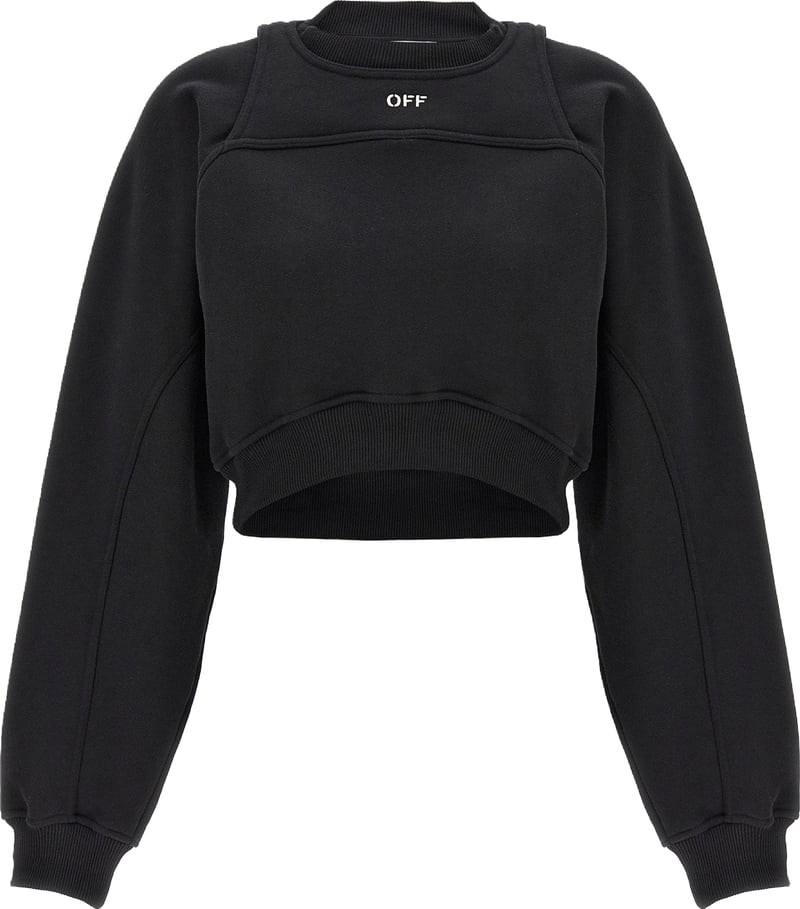 Off White Cropped Sweatshirt