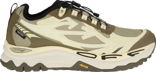 Off-White Bicolor Polyester Athletic Sneakers