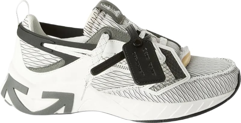 Heren Space Memo sneaker in wit en zwart