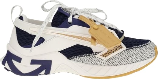 Off-White Multicolor Fabric Athletic Sneakers
