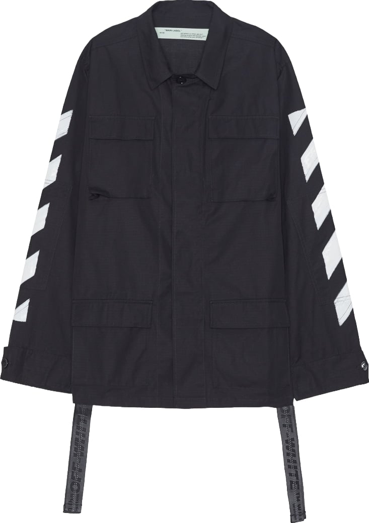 Off-White Diagonals Brushed Field Jacket ‘Black/White’ - Size M (ARCHIVE)