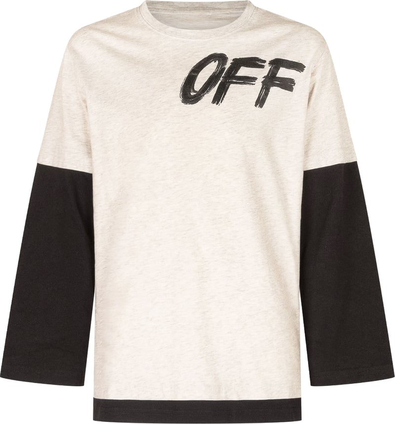 T-shirt a Maniche Lunghe con Stampa