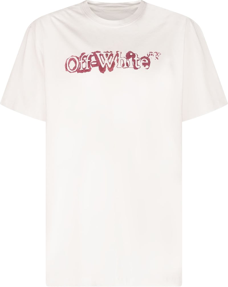 T-shirt con Logo Effetto Distorto