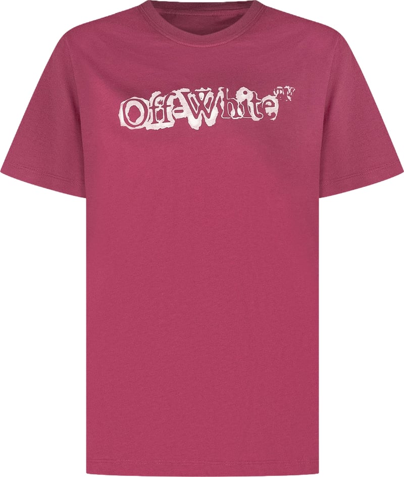 T-shirt con Logo Effetto Distorto