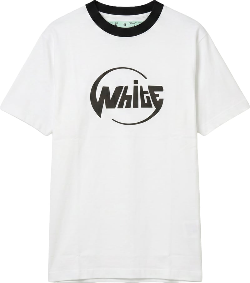 White T-shirt with stylized black logo