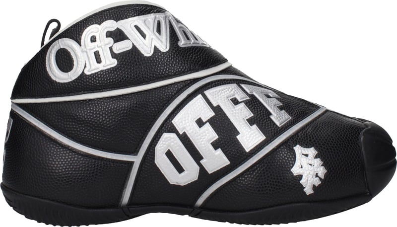Off-White Black Leather High Top Sneakers