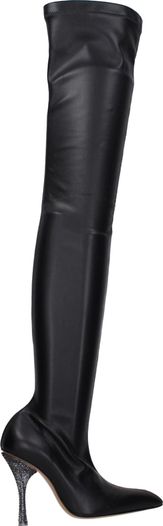 Off-White Black Leather Over The Knee