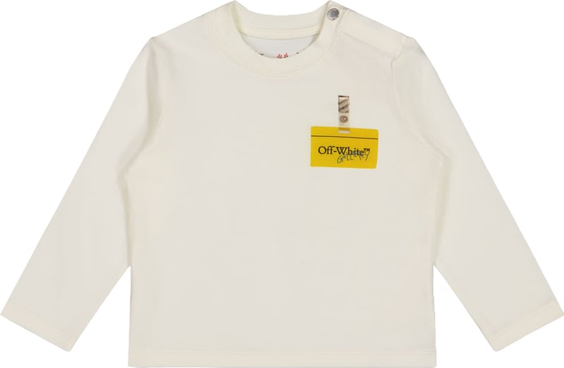 Off-White Baby Jongens T-Shirt In Off White