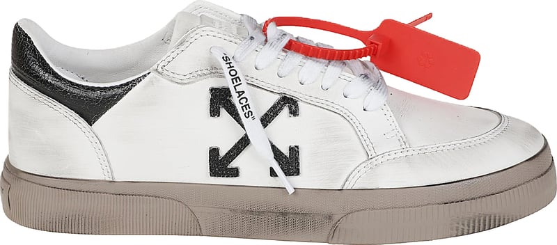 Vulcanized Low Worn Out Sneakers White