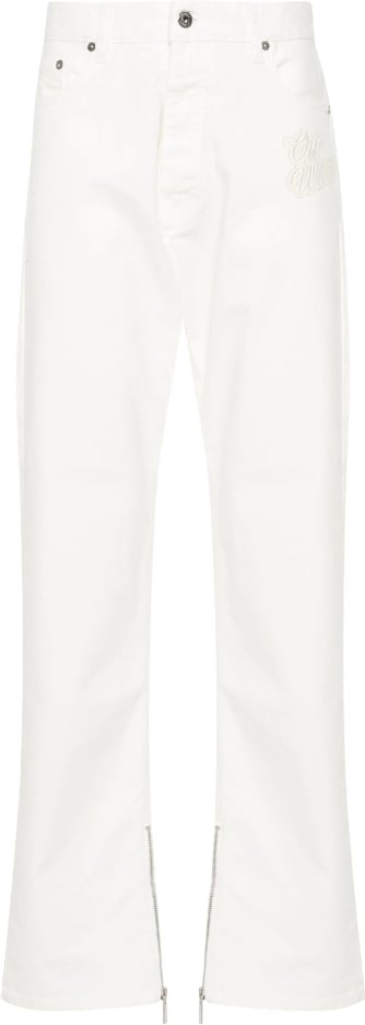 Off-White 90's Logo Skate Straight-Leg Men's Jeans White