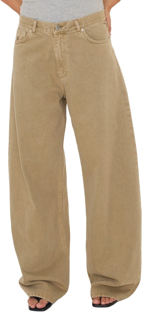 jeans camel barrel leg