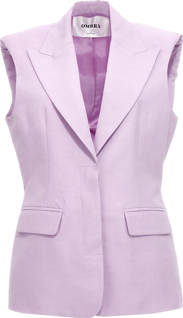 OMBRA MILANO Purple Cotton Blazer