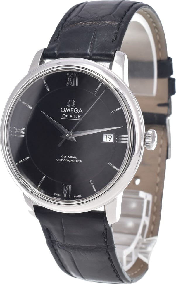 Omega De Ville Prestige Co-Axial Chronometer Automatic Stainless Steel and Alligator 39