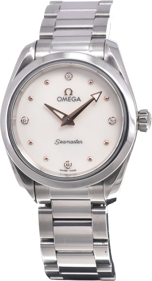 Omega Seamaster Aqua Terra 150M Quartz Stainless Steel with Diamond Markers and Mother of Pearl 28