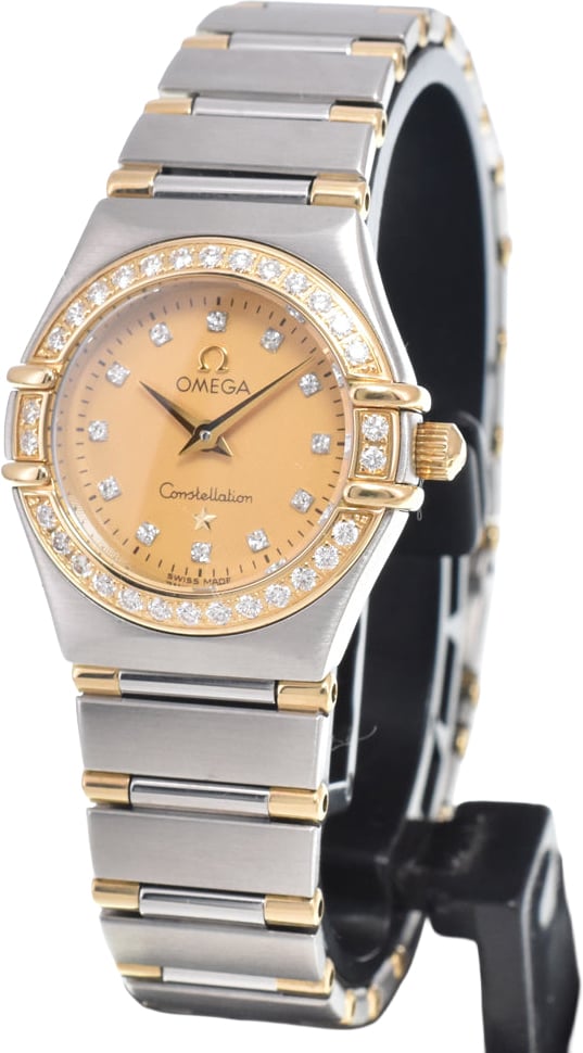 Omega Constellation Quartz Stainless Steel with Diamond Bezel and Markers 22