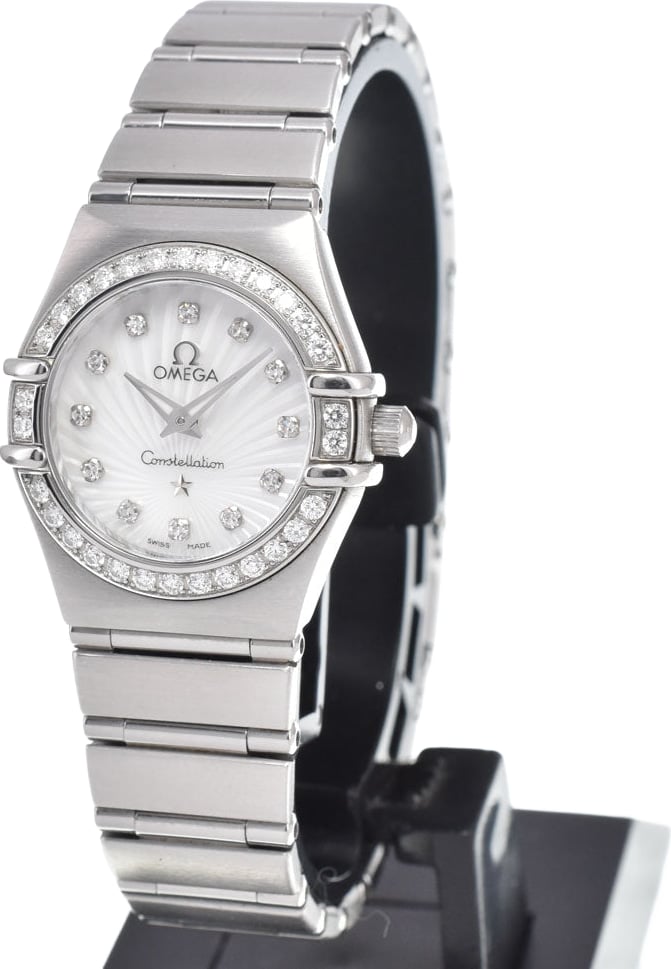 Omega Constellation Quartz Stainless Steel with Diamond Bezel and Markers 22
