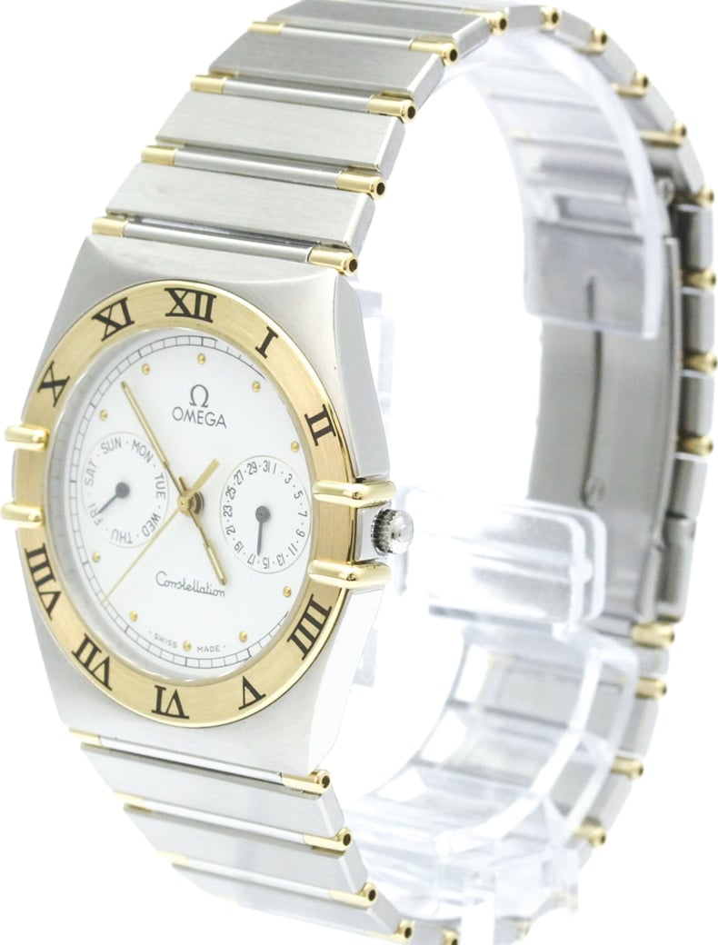 Omega Constellation Day Date Quartz Stainless Steel and Yellow Gold 33