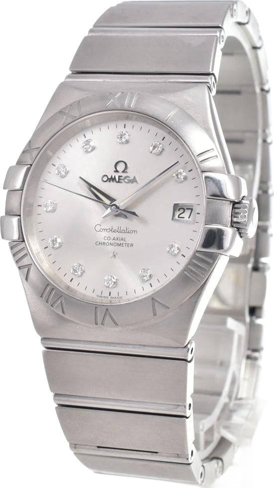 Omega Constellation Co-Axial Chronometer Automatic Stainless Steel with Diamond Markers 35