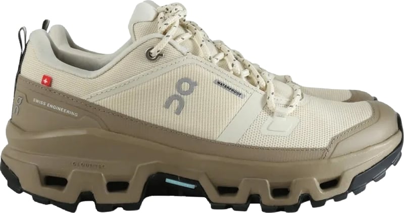 Dames Waterdichte lage sneaker in warme aardetint Beige