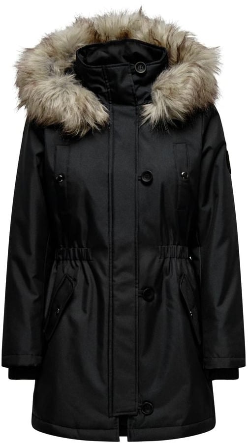 Only Black Polyester Parka