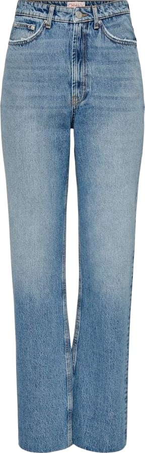 Only Light Blue Cotton Relaxed Fit Jeans