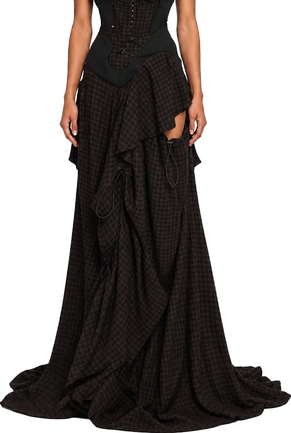 Pulsar cascade skirt black brown