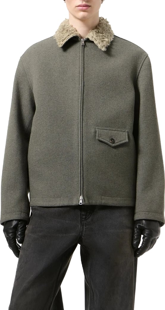 Our Legacy Evolved Jacket Night Pine Fishbone Bound Wool