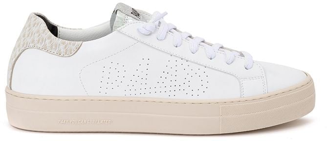 P448 White Leather Sneakers
