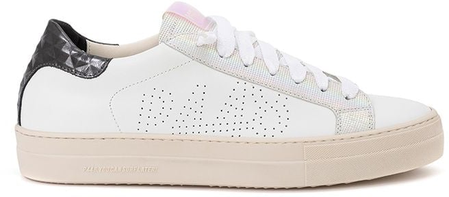 P448 White Leather Low Top Sneakers