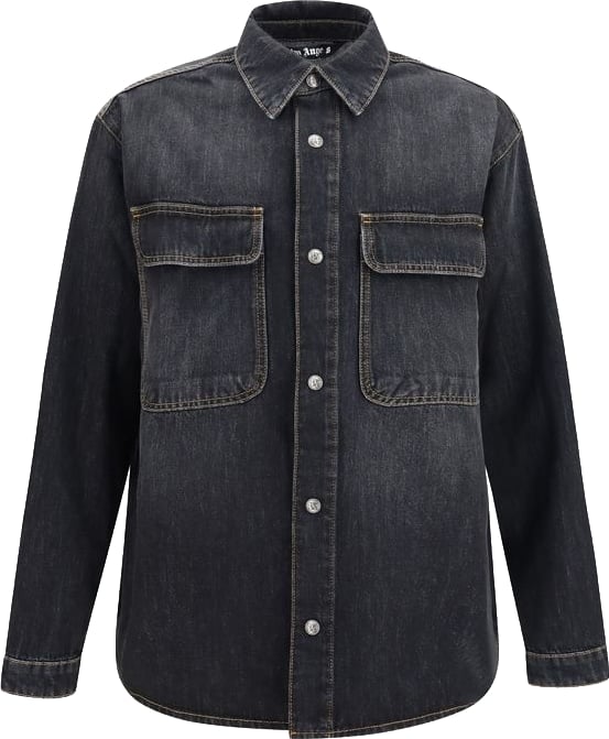 Palm Angels Blue Denim Shirt