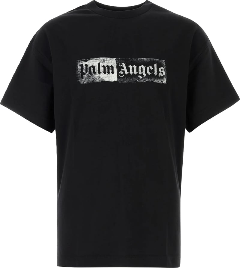 Palm Angels Stamp Logo Regular Men's T-Shirt Black
