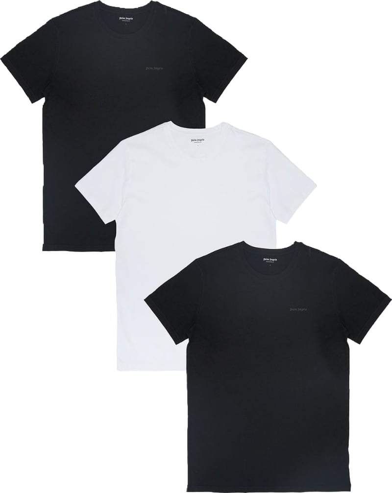 Palm Angels 3-Pack Men's T-Shirts Black White
