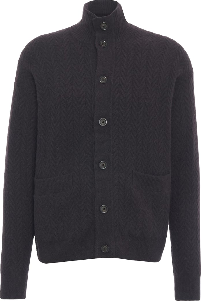 Cardigan with patch pockets