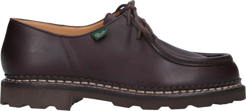 Burgundy Michael Moccasin-Toe Leather Shoes